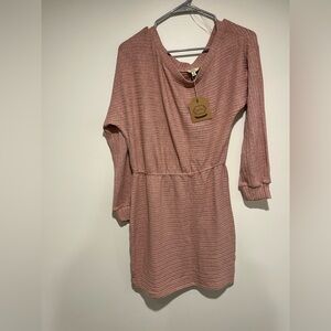 Kori Blush Long Sleeve Knit Dress